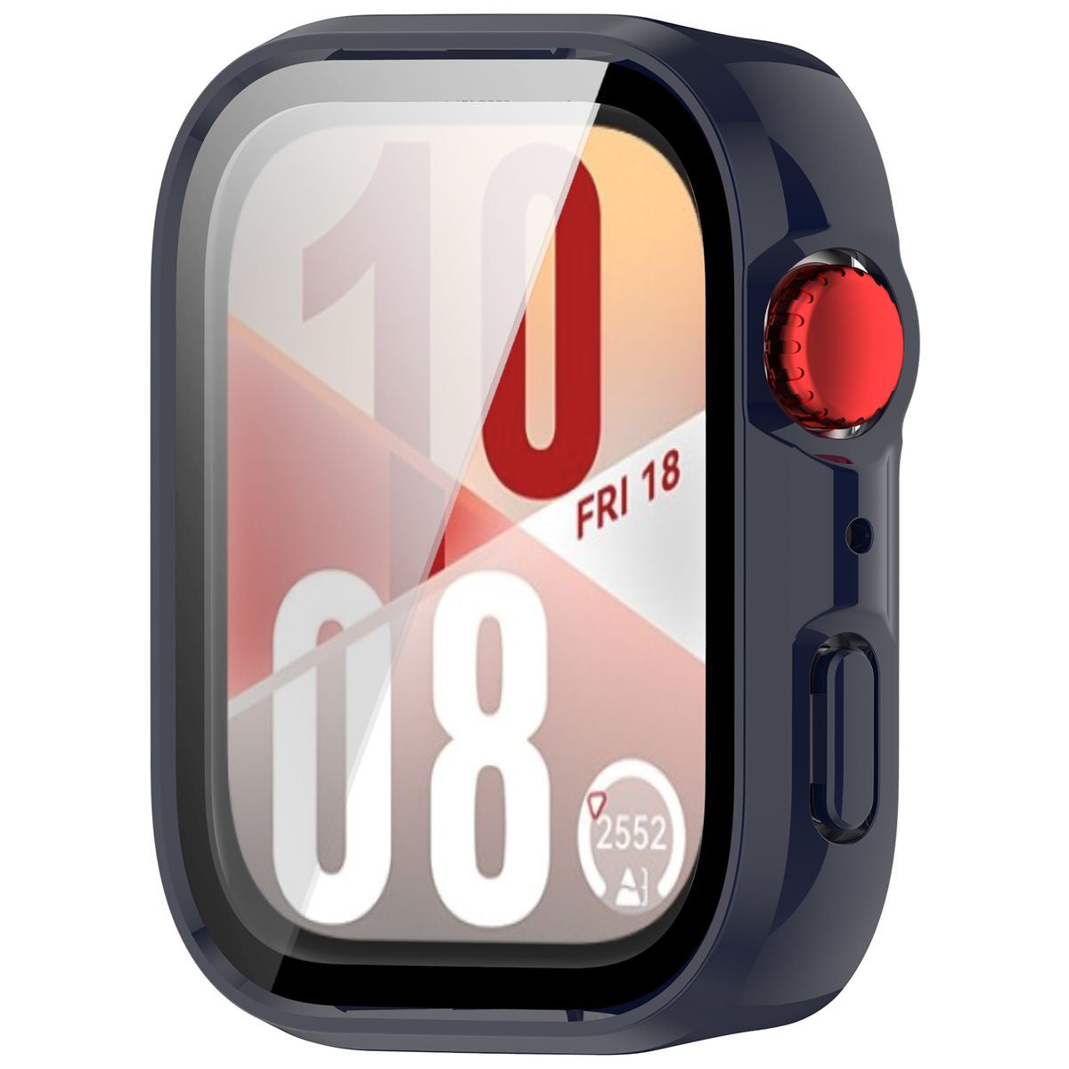 Schutzhülle mit Glas für Huawei Watch Fit 4, Bizon Case Watch Adamo, Blau