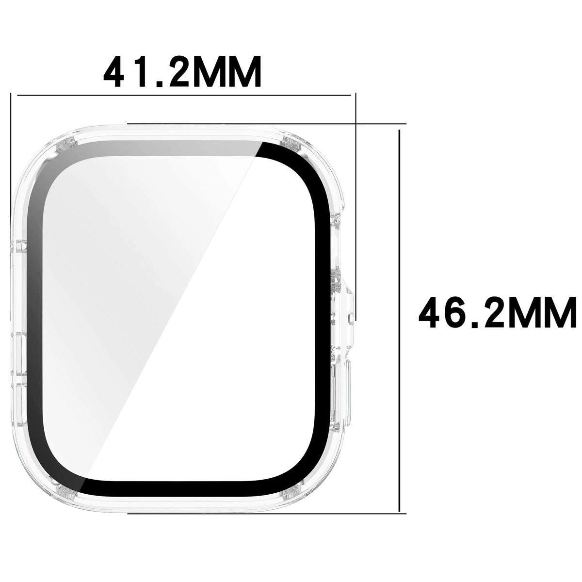 Schutzhülle mit Glas für Huawei Watch Fit 4, Bizon Case+Glass Watch, Transparent