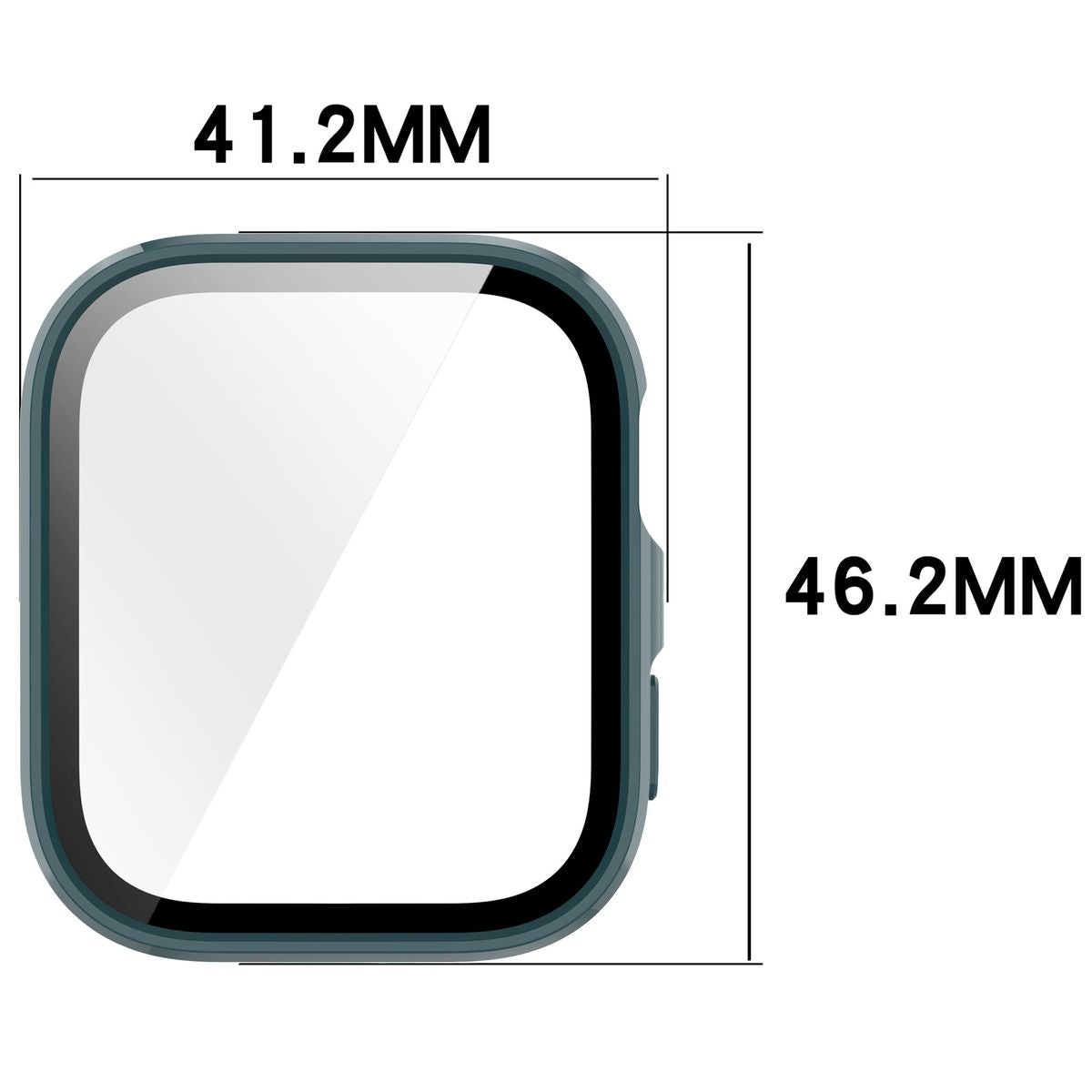 Schutzhülle mit Glas für Huawei Watch Fit 4, Bizon Case+Glass Watch, Grün