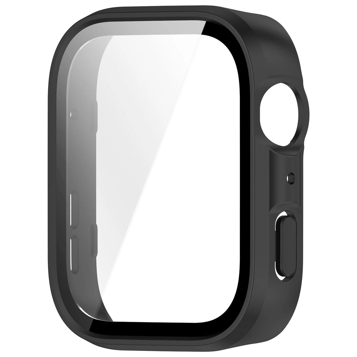Schutzhülle mit Glas für Huawei Watch Fit 4, Bizon Case+Glass Watch, mattes Schwarz