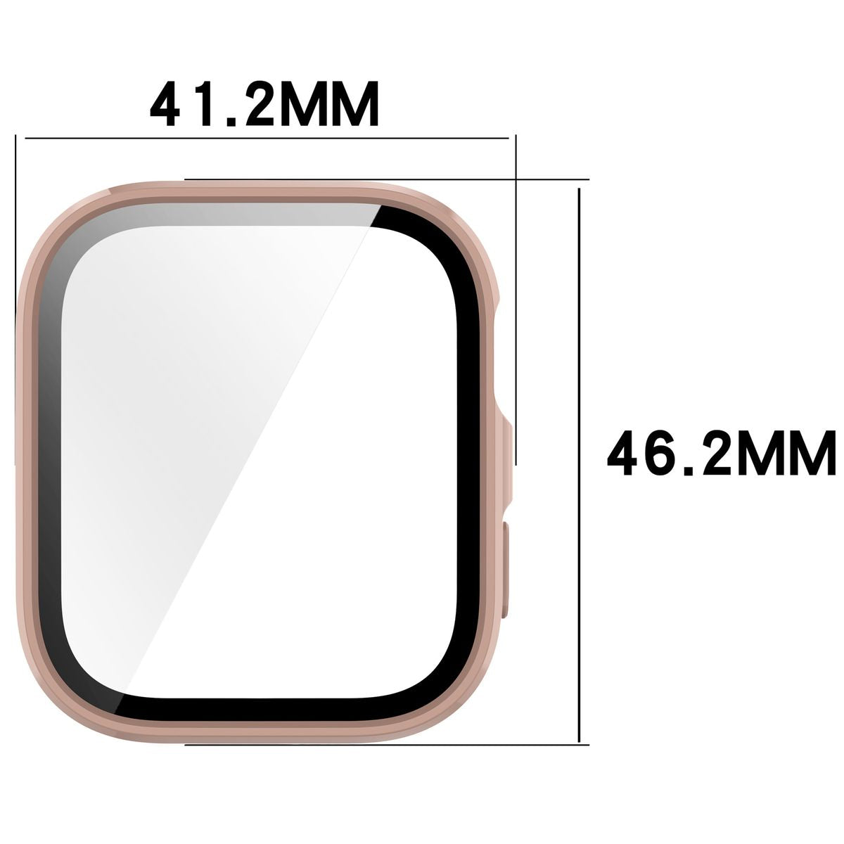 Schutzhülle mit Glas für Huawei Watch Fit 4, Bizon Case+Glass Watch, Rosa