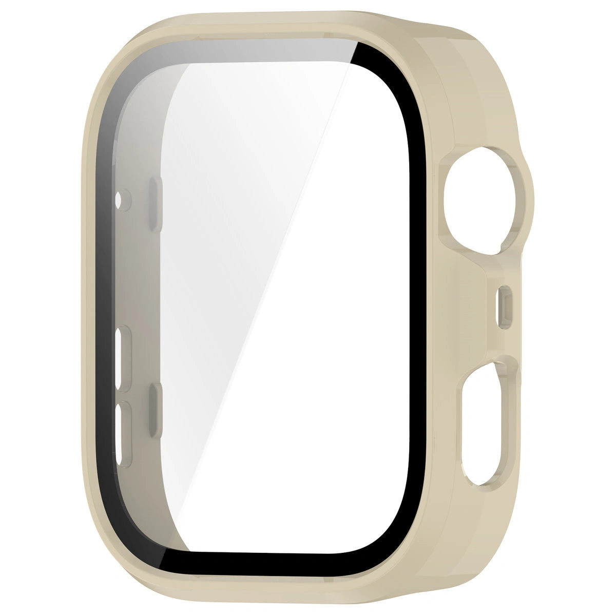 Schutzhülle mit Glas für Huawei Watch Fit 4 Pro, Bizon Case+Glass Watch, Beige