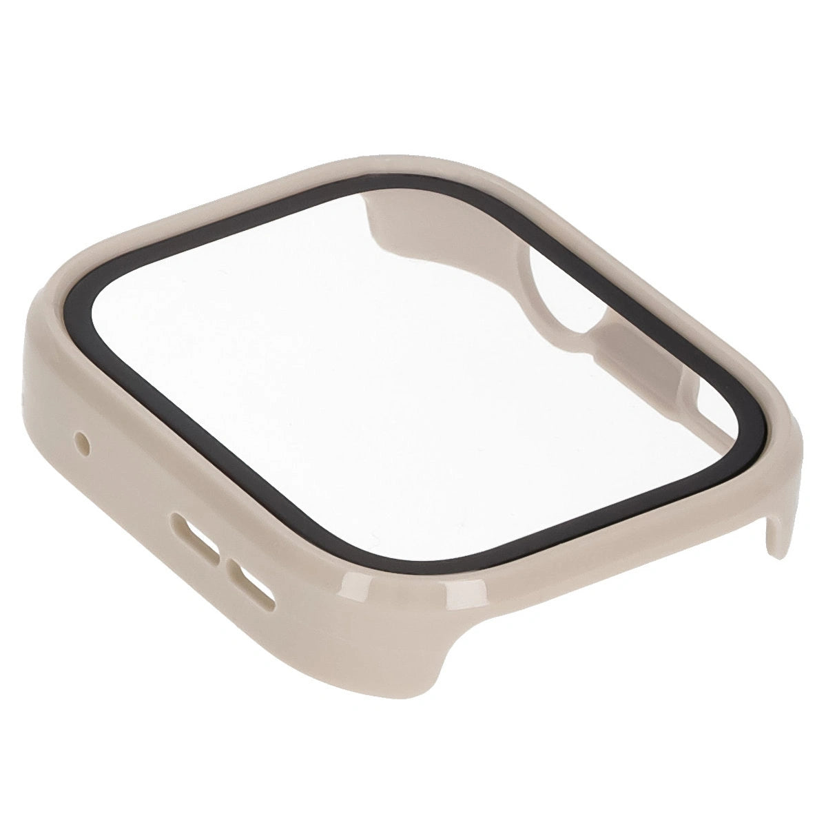 Schutzhülle mit Glas für Huawei Watch Fit 4 Pro, Bizon Case+Glass Watch, Beige