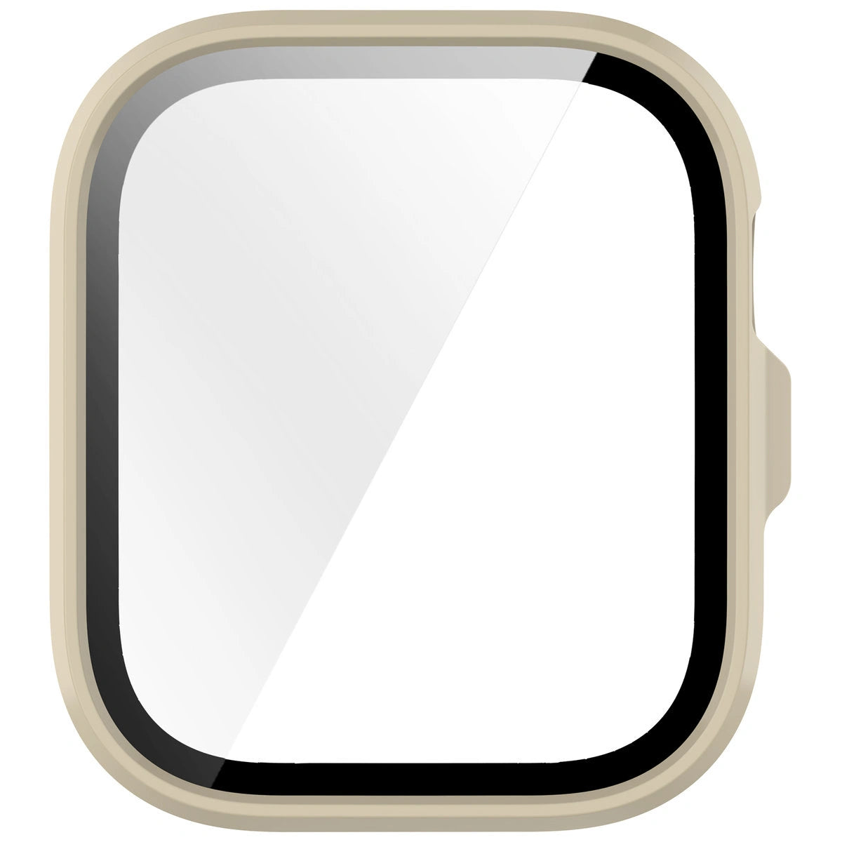 Schutzhülle mit Glas für Huawei Watch Fit 4 Pro, Bizon Case+Glass Watch, Beige