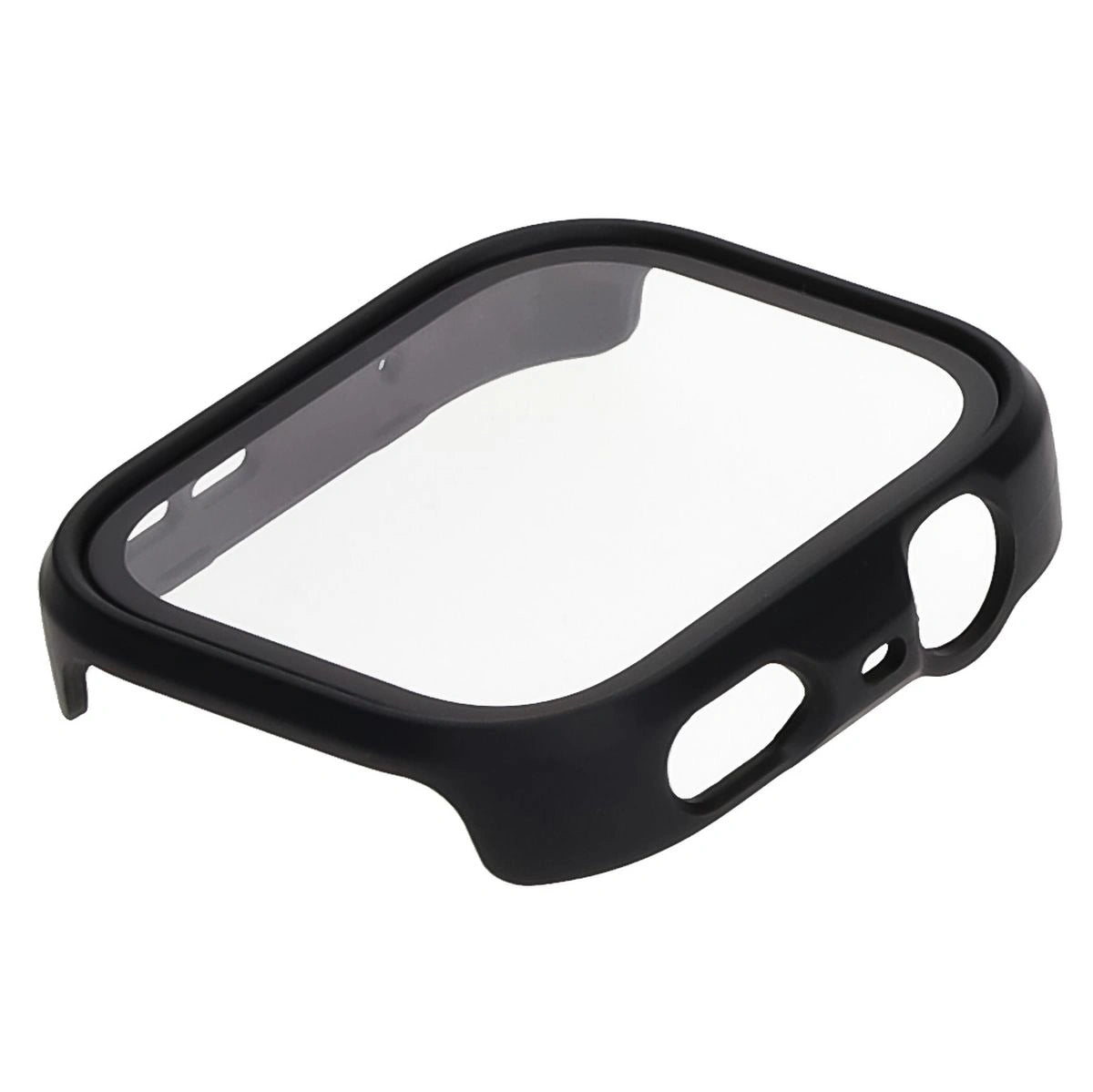 Schutzhülle mit Glas für Huawei Watch Fit 4 Pro, Bizon Case Watch Adamo, mattes Schwarz