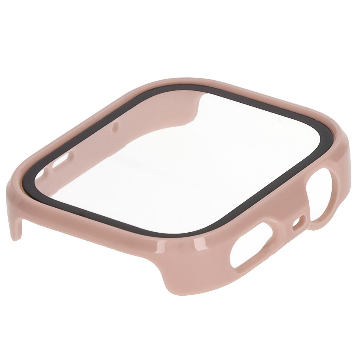 Schutzhülle mit Glas für Huawei Watch Fit 4 Pro, Bizon Case+Glass Watch, Rosa