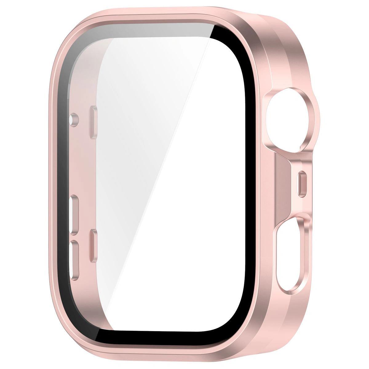 Schutzhülle mit Glas für Huawei Watch Fit 4 Pro, Bizon Case Watch Adamo, satiniertes Rosa