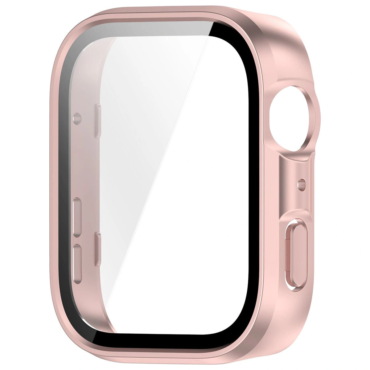 Schutzhülle mit Glas für Huawei Watch Fit 4, Bizon Case Watch Adamo, satiniertes Rosa