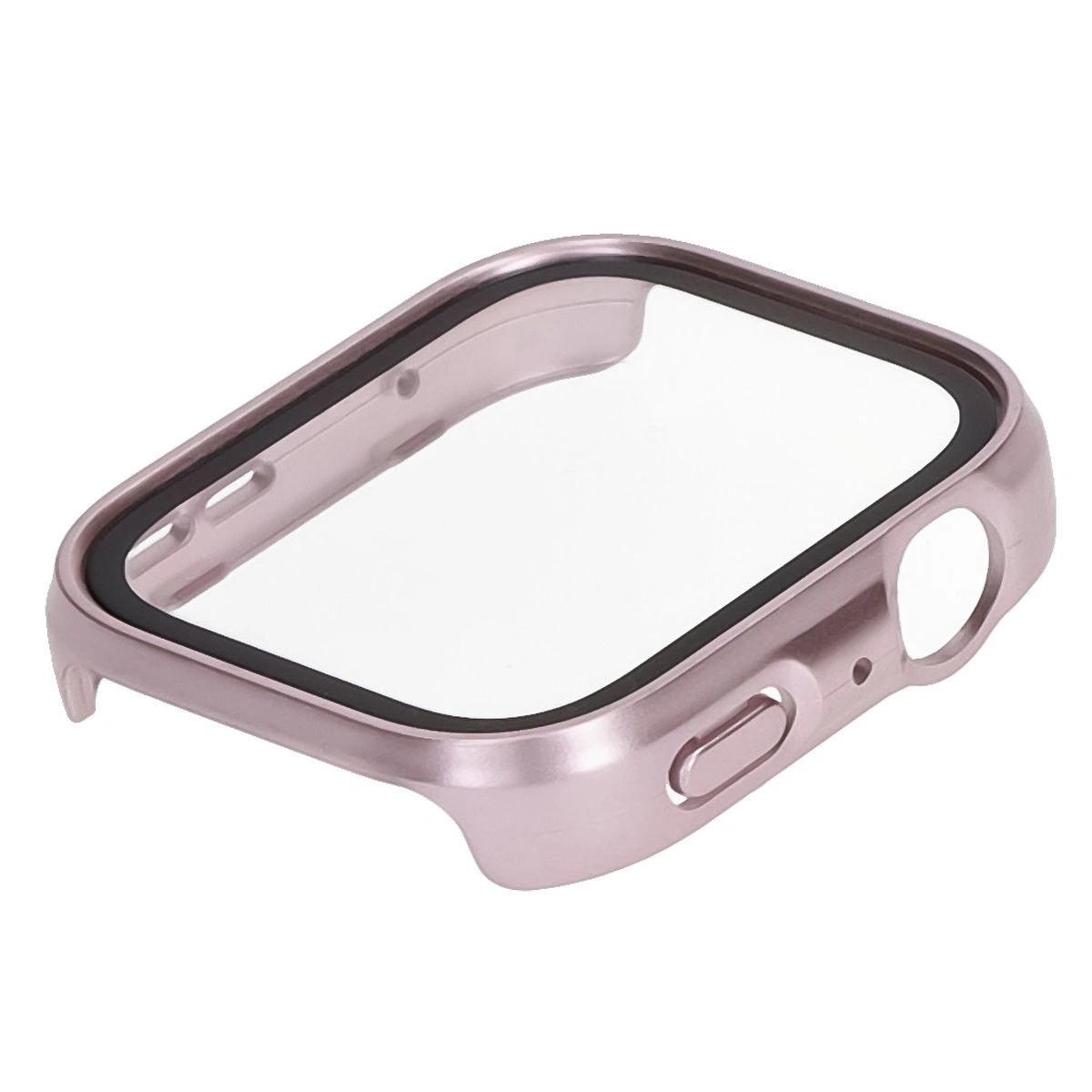 Schutzhülle mit Glas für Huawei Watch Fit 4, Bizon Case Watch Adamo, satiniertes Rosa