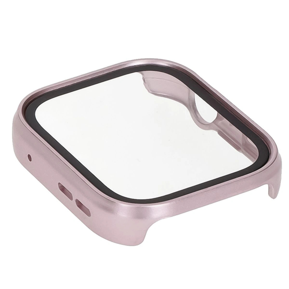Schutzhülle mit Glas für Huawei Watch Fit 4, Bizon Case Watch Adamo, satiniertes Rosa