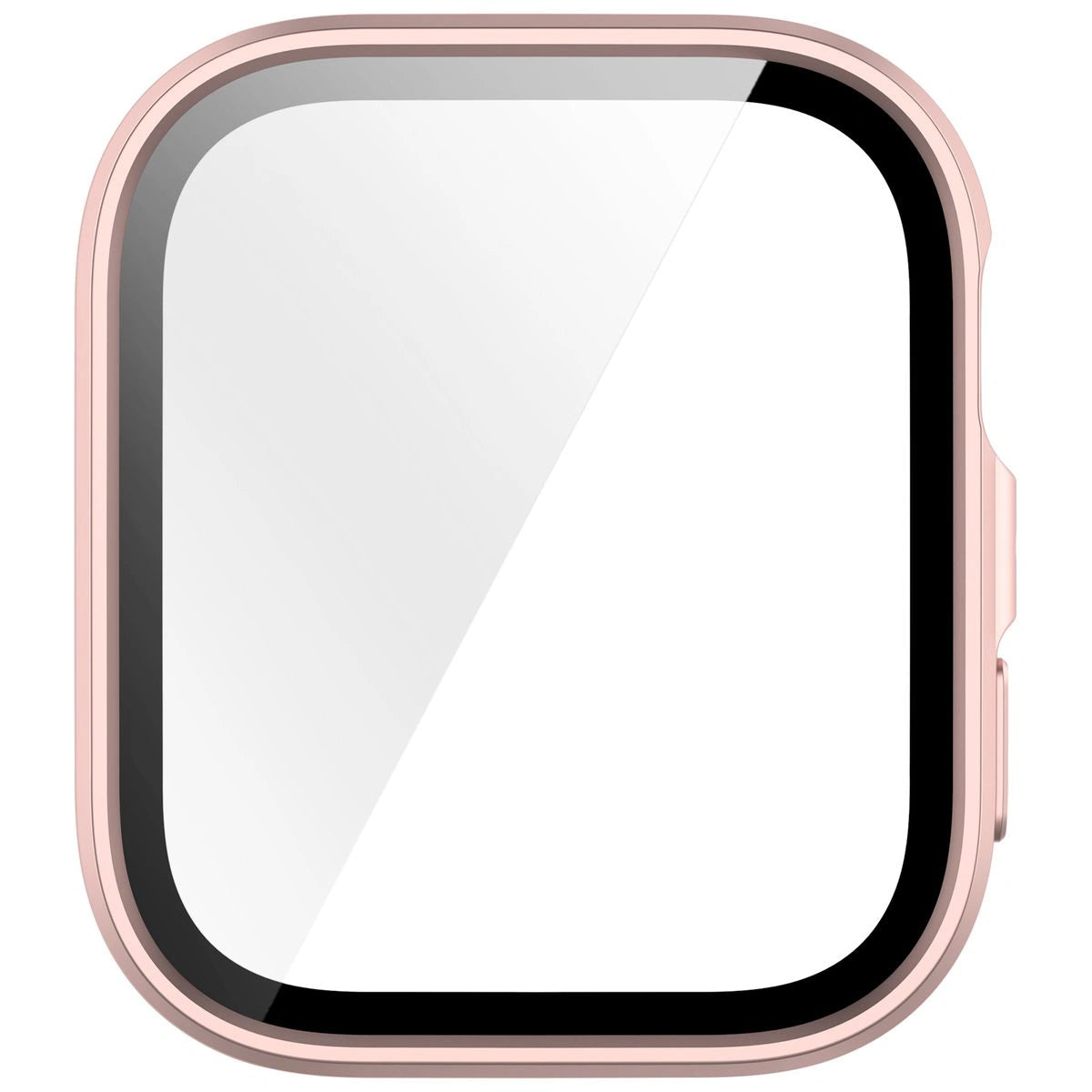 Schutzhülle mit Glas für Huawei Watch Fit 4, Bizon Case Watch Adamo, satiniertes Rosa