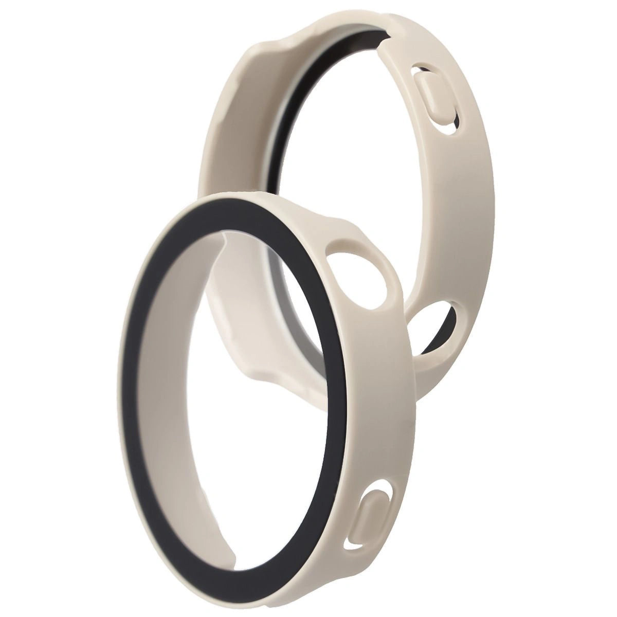 Schutzhülle mit Glas für Huawei Watch GT6 41 mm. Bizon Case+Glass Watch, Beige