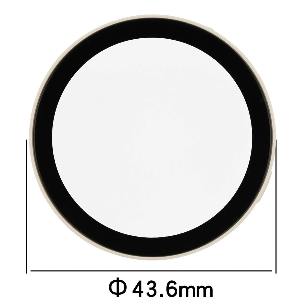 Schutzhülle mit Glas für Huawei Watch GT6 41 mm. Bizon Case+Glass Watch, Beige