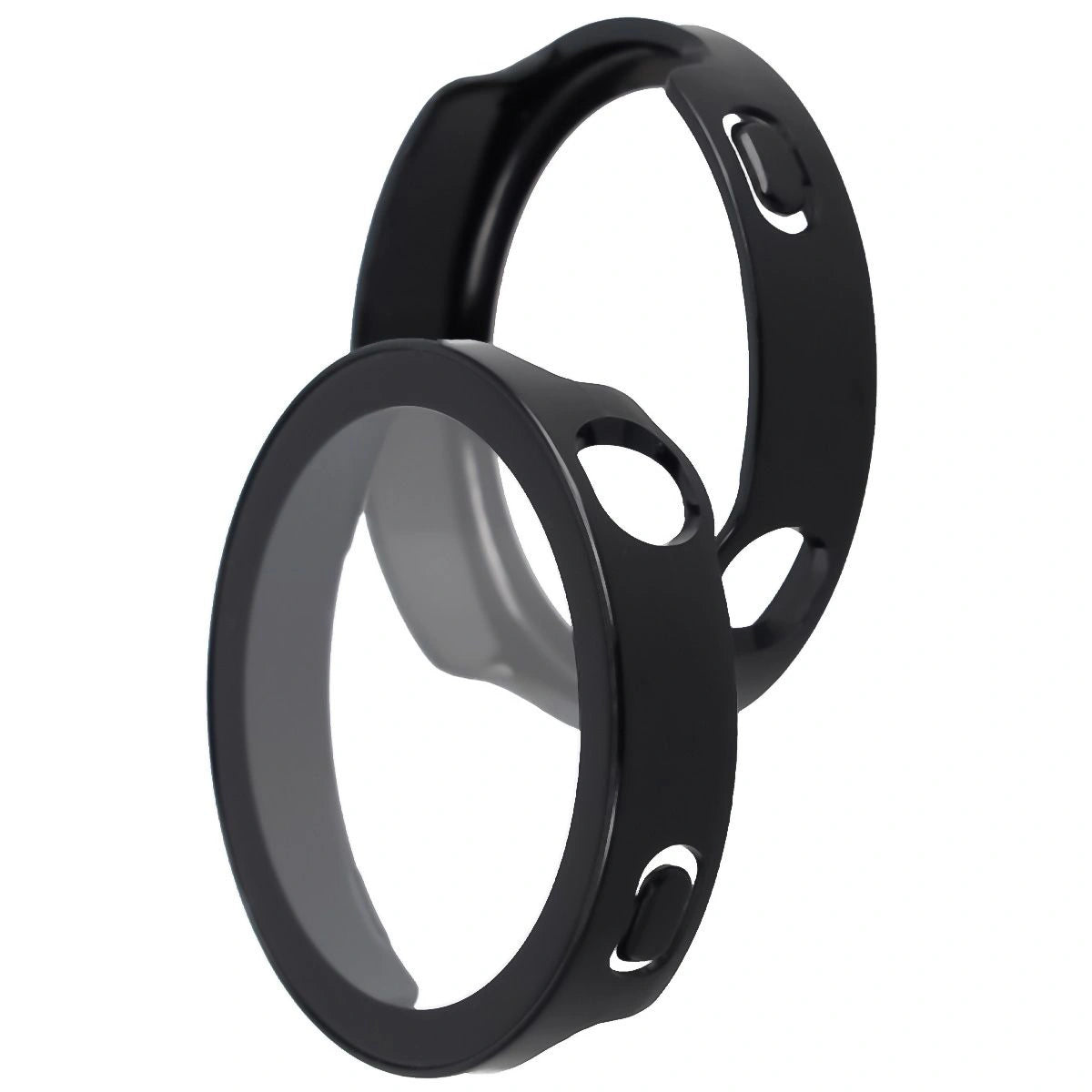Schutzhülle mit Glas für Huawei Watch GT6 41 mm. Bizon Case+Glass Watch, Schwarz
