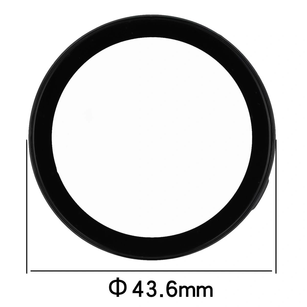 Schutzhülle mit Glas für Huawei Watch GT6 41 mm. Bizon Case+Glass Watch, Schwarz