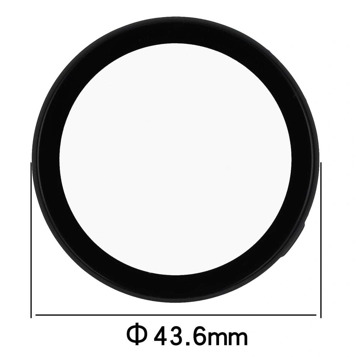 Schutzhülle mit Glas für Huawei Watch GT6 41 mm. Bizon Case+Glass Watch, mattes Schwarz