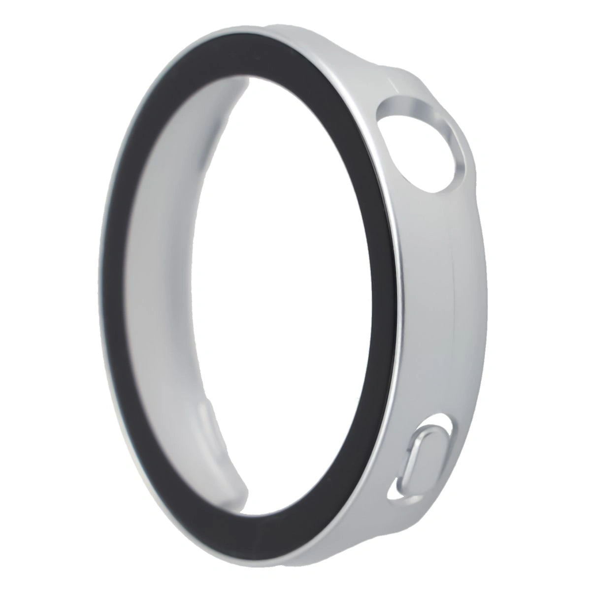 Schutzhülle mit Glas für Huawei Watch GT6 41 mm. Bizon Case+Glass Watch, satiniertes Silbern