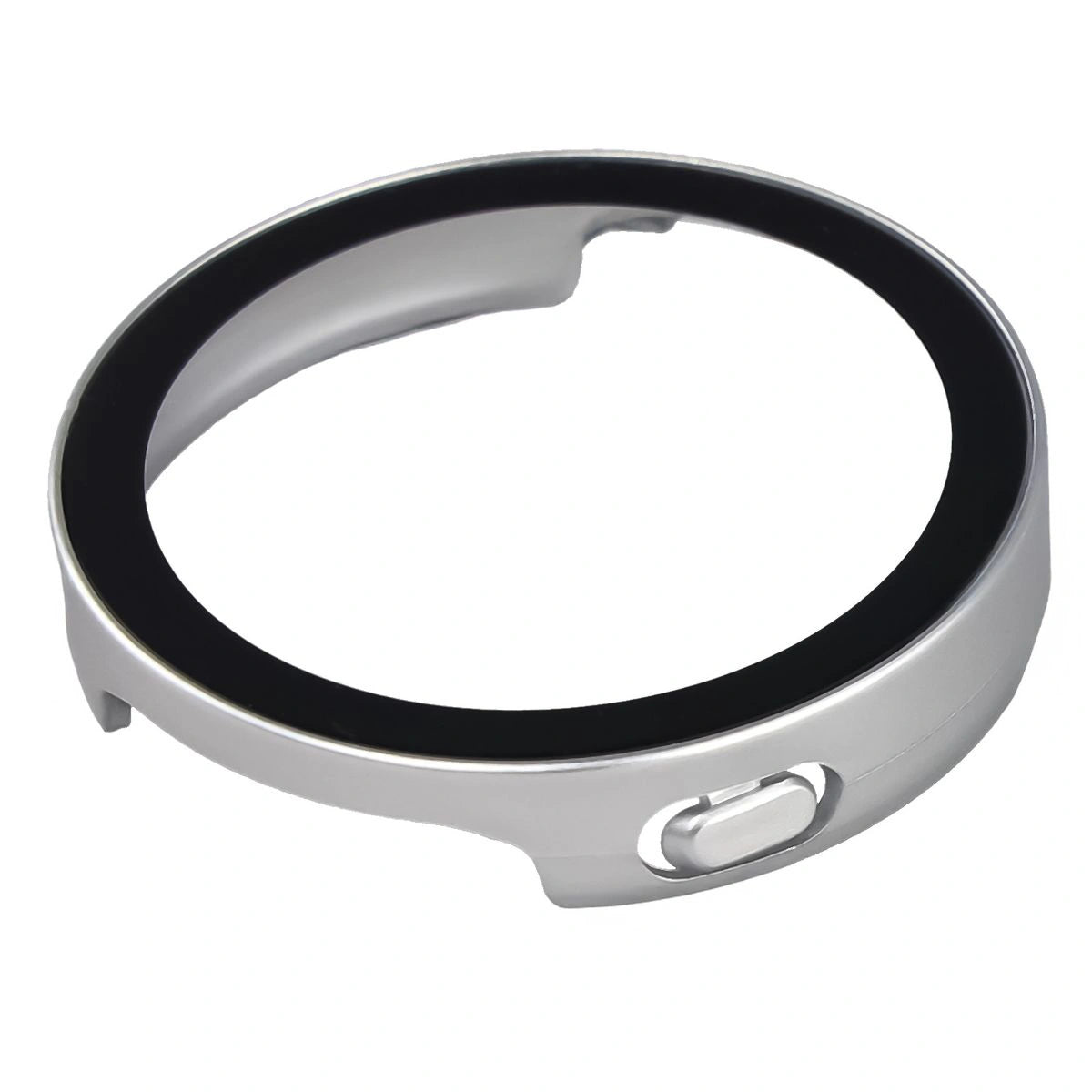 Schutzhülle mit Glas für Huawei Watch GT6 41 mm. Bizon Case+Glass Watch, satiniertes Silbern