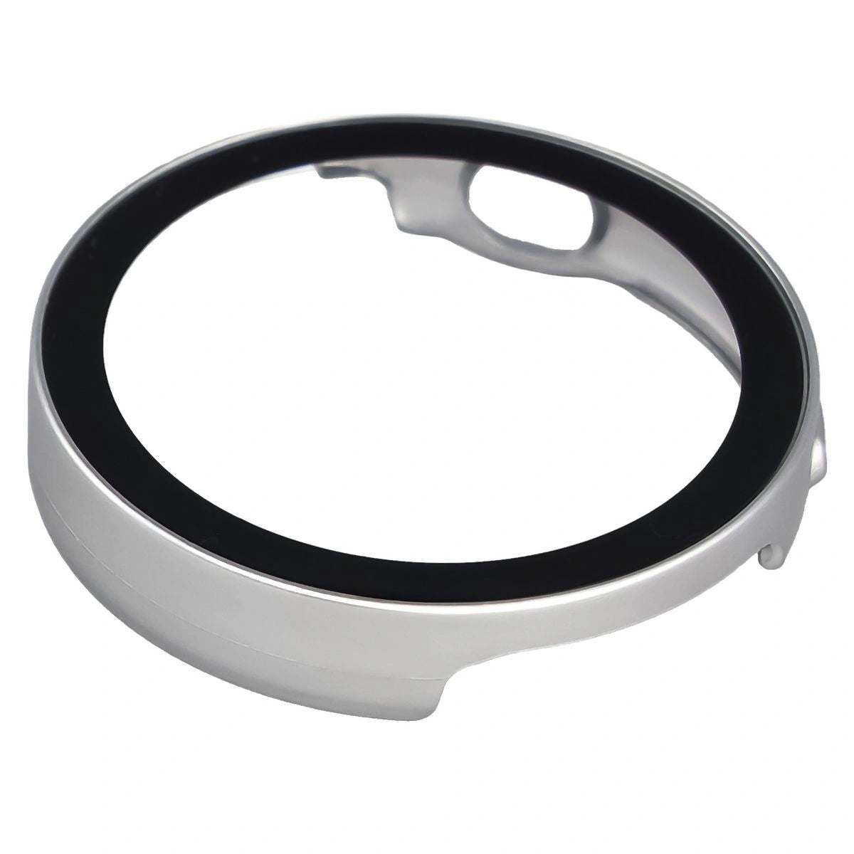 Schutzhülle mit Glas für Huawei Watch GT6 41 mm. Bizon Case+Glass Watch, satiniertes Silbern