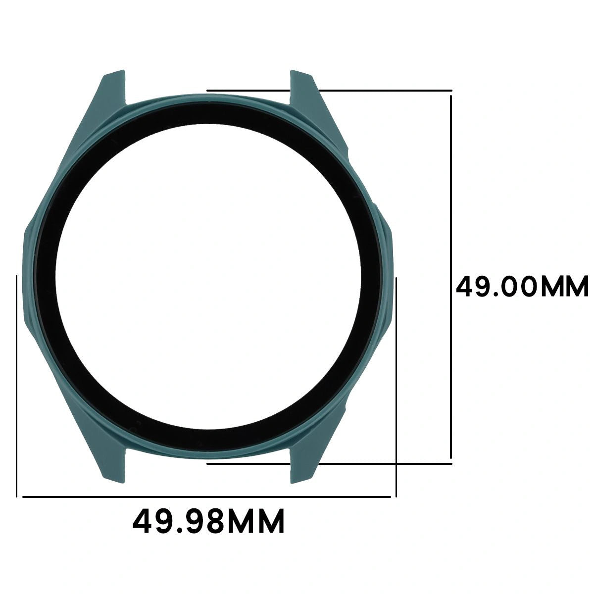 Schutzhülle mit Glas für Huawei Watch GT6 46 mm. Bizon Case+Glass Watch, Grün