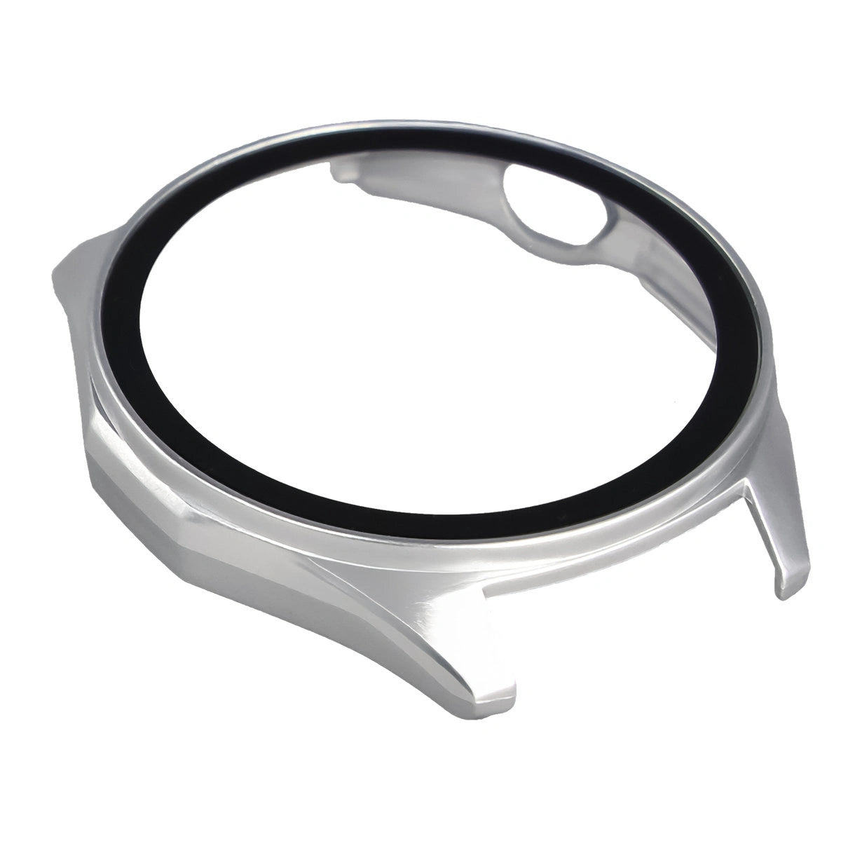 Schutzhülle mit Glas für Huawei Watch GT6 46 mm. Bizon Case+Glass Watch, Matt Silber