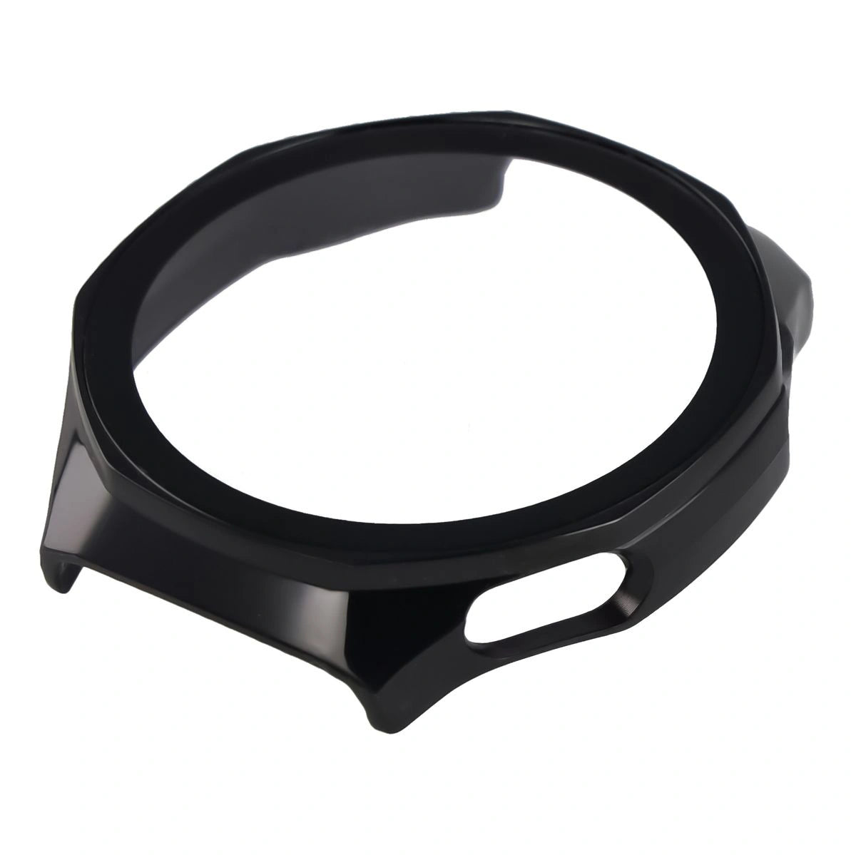 Schutzhülle mit Glas für Huawei Watch GT6 Pro 46 mm, Bizon Case Watch Adamo, Schwarz