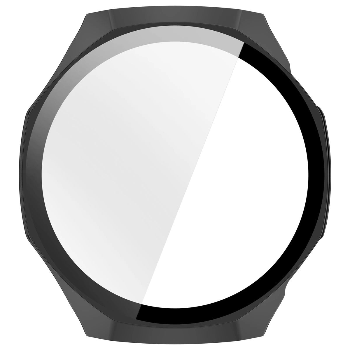 Schutzhülle mit Glas für Huawei Watch GT6 Pro 46 mm, Bizon Case Watch Adamo, Schwarz