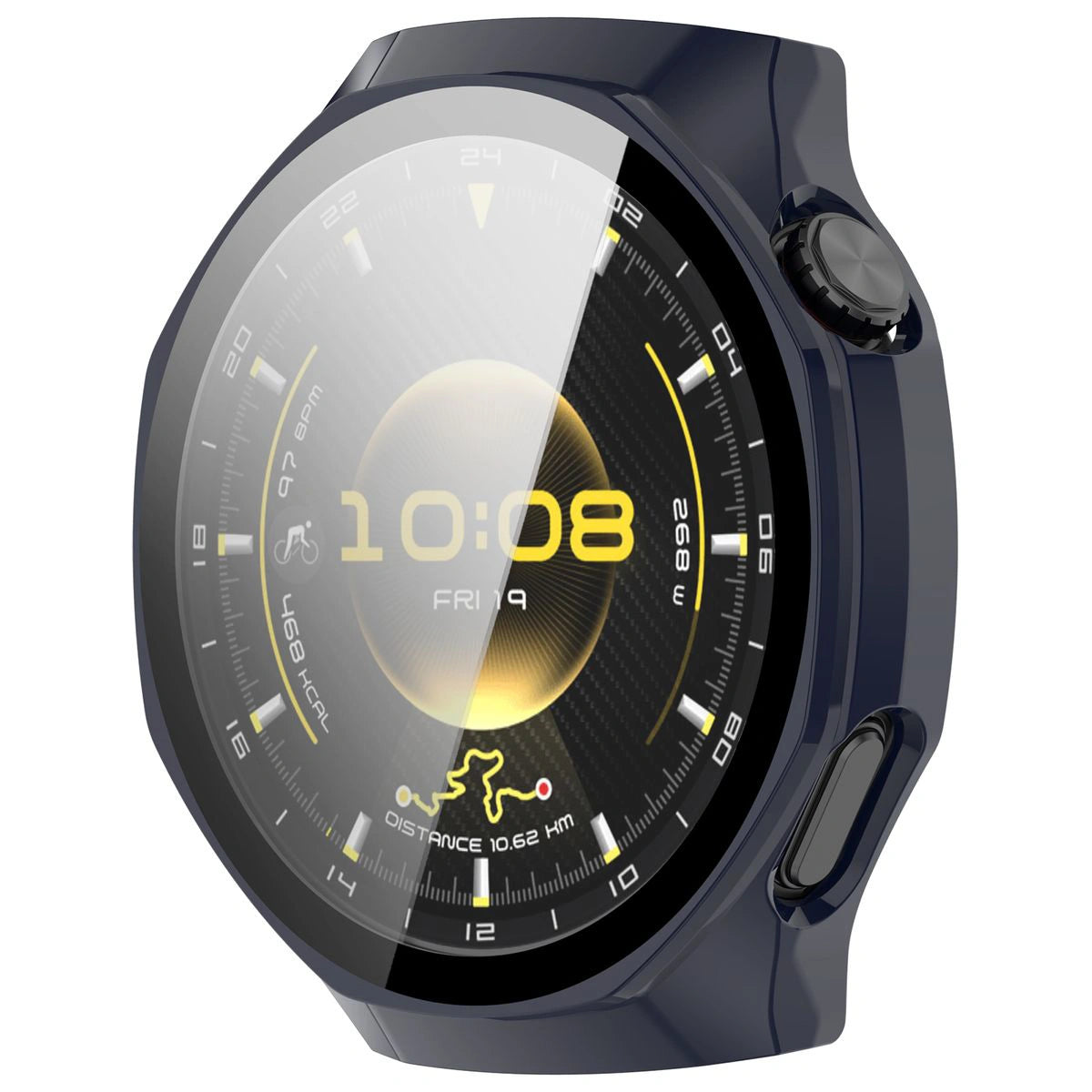 Schutzhülle mit Glas für Huawei Watch GT6 Pro 46 mm, Bizon Case Watch Adamo, Blau