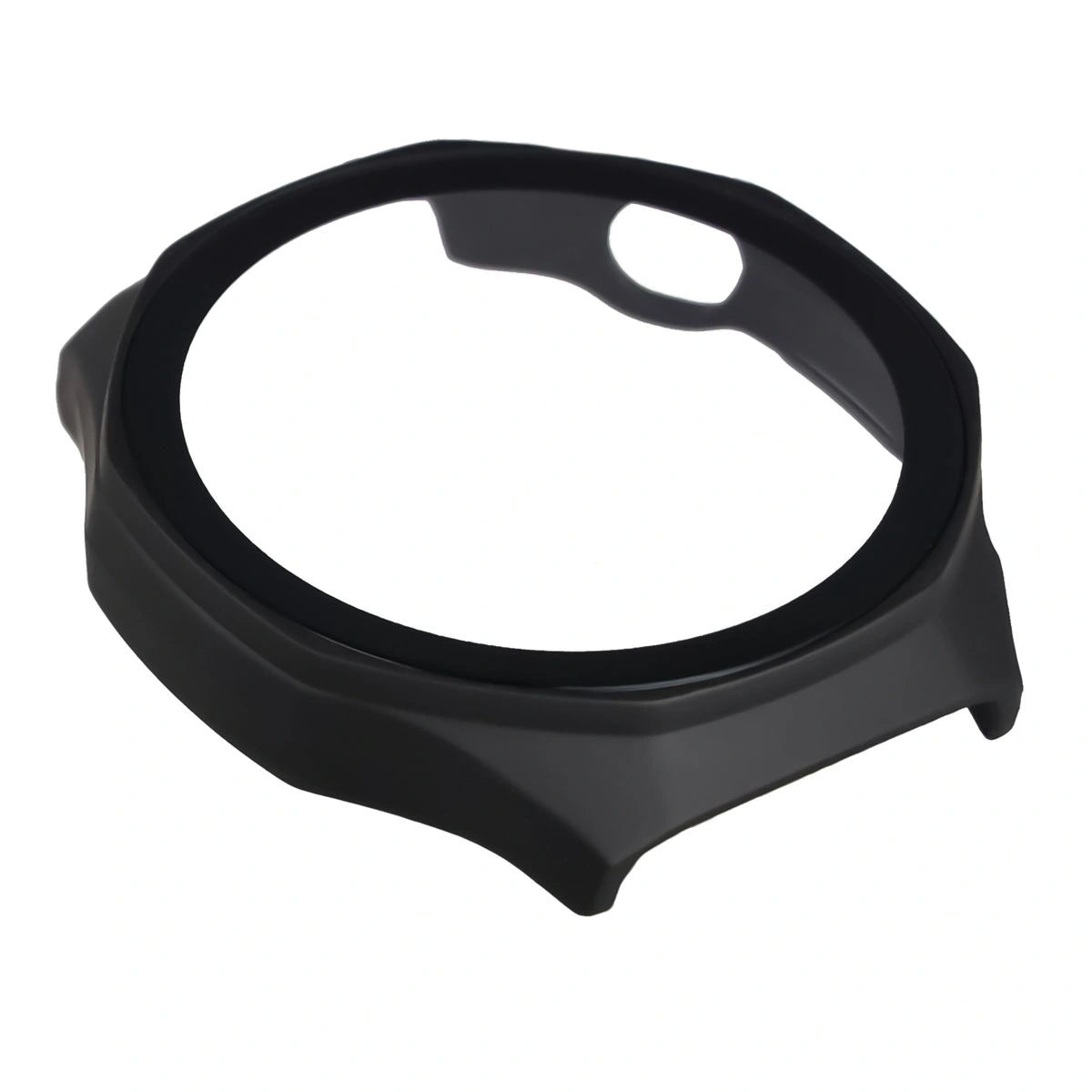 Schutzhülle mit Glas für Huawei Watch GT6 Pro 46 mm, Bizon Case Watch Adamo, Mattes Schwarz