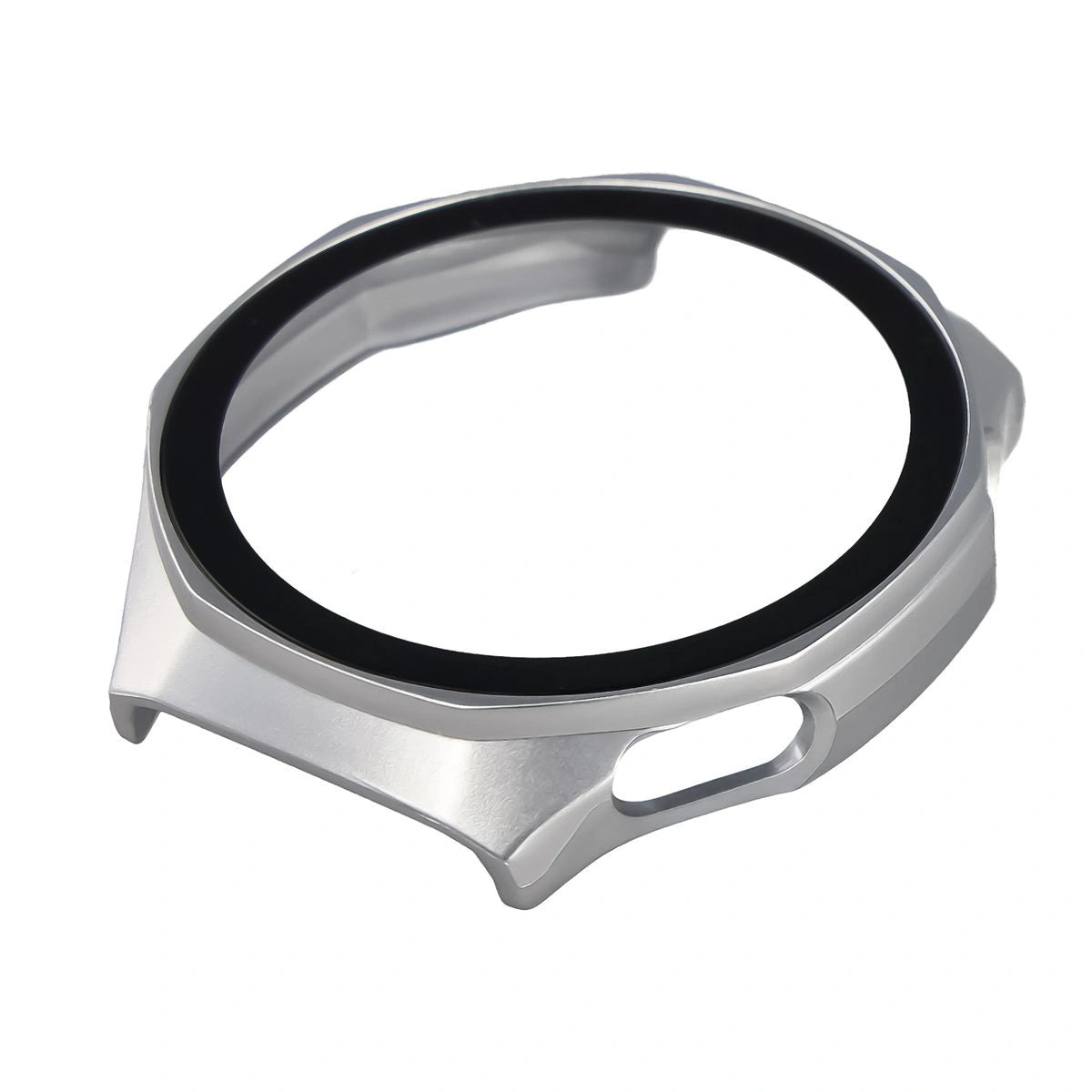 Schutzhülle mit Glas für Huawei Watch GT6 Pro 46 mm, Bizon Case+Glass Watch, Matt Silber
