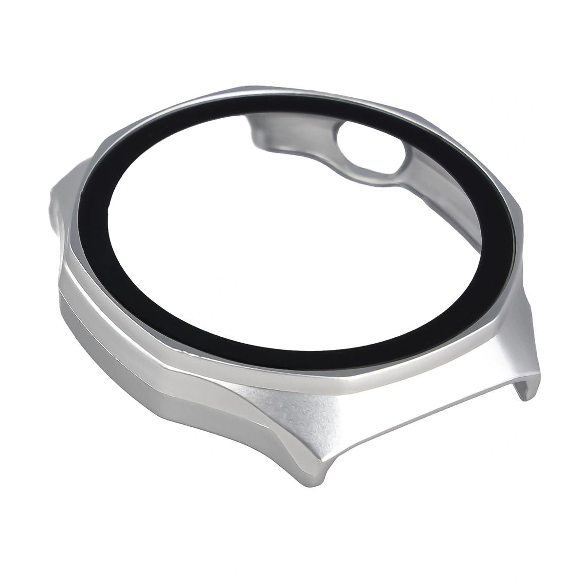 Schutzhülle mit Glas für Huawei Watch GT6 Pro 46 mm, Bizon Case+Glass Watch, Matt Silber