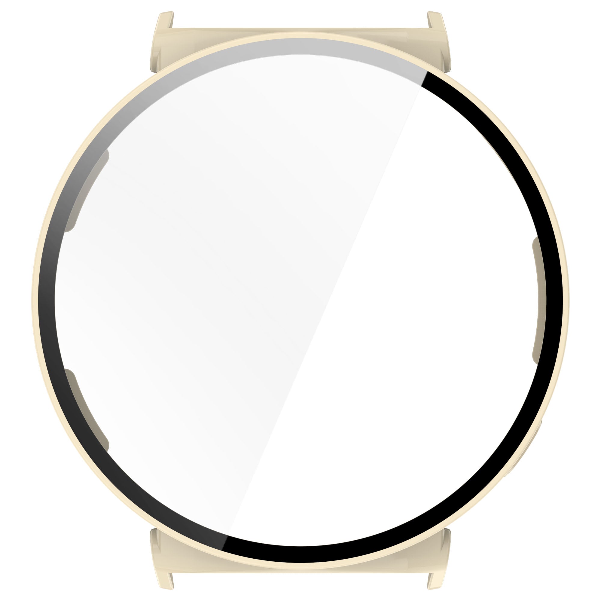 Schutzhülle mit Glas für Huawei Watch GT 5 41 mm, Bizon Case+Glass Watch, Beige