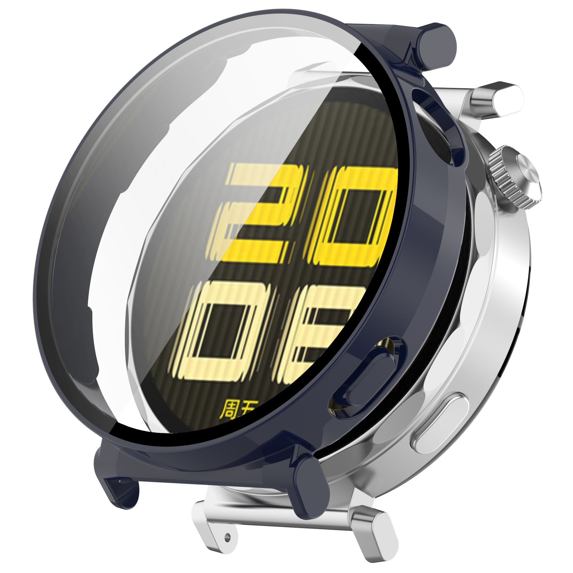 Schutzhülle mit Glas für Huawei Watch GT 5 41 mm, Bizon Case+Glass Watch, Blau