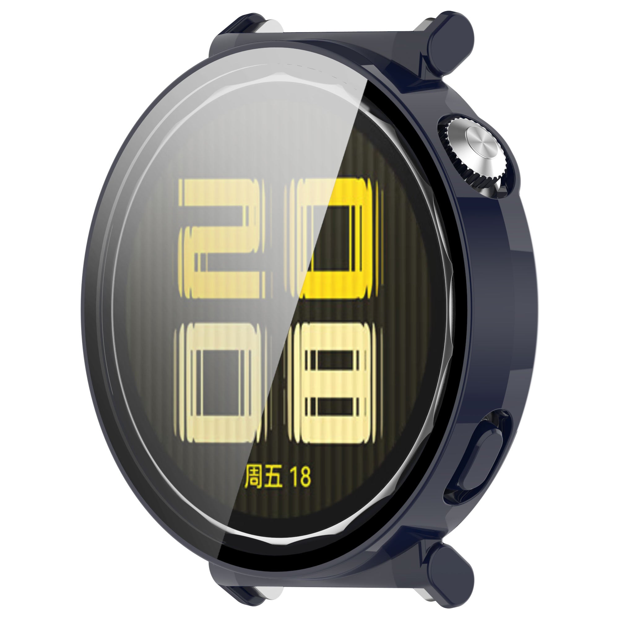 Schutzhülle mit Glas für Huawei Watch GT 5 41 mm, Bizon Case+Glass Watch, Blau