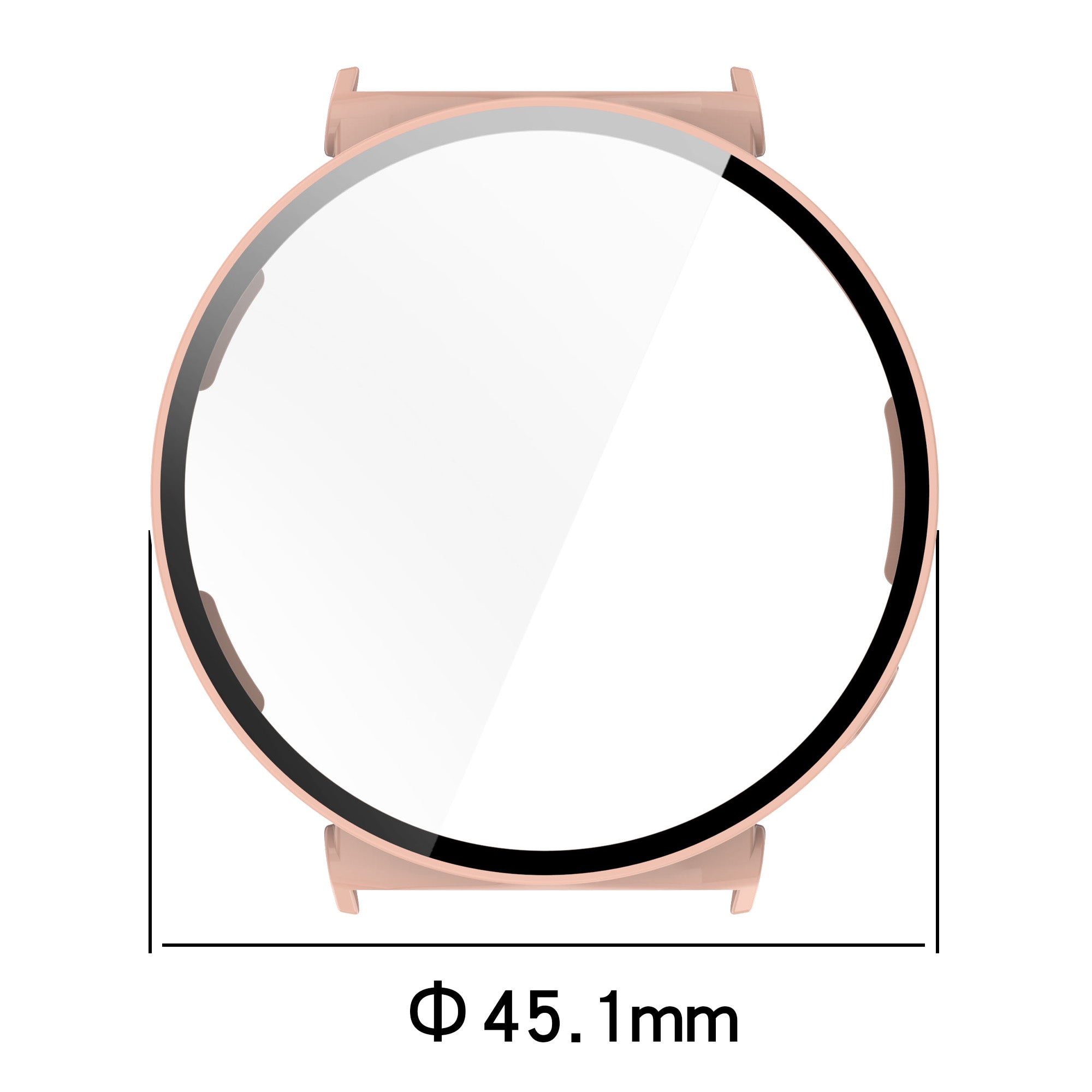 Schutzhülle mit Glas für Huawei Watch GT 5 41 mm, Bizon Case+Glass Watch, Rosa