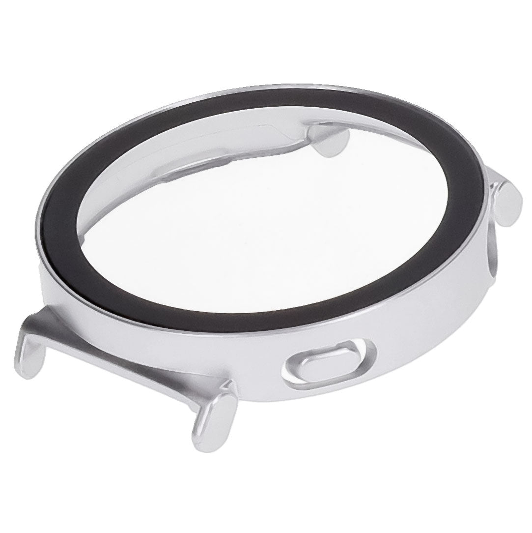 Schutzhülle mit Glas für Huawei Watch GT 5 41 mm, Bizon Case+Glass Watch, satiniertes Silbern