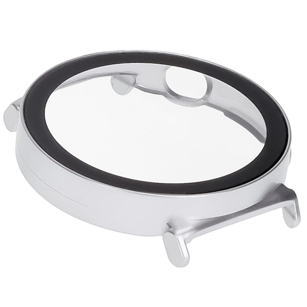 Schutzhülle mit Glas für Huawei Watch GT 5 41 mm, Bizon Case+Glass Watch, satiniertes Silbern