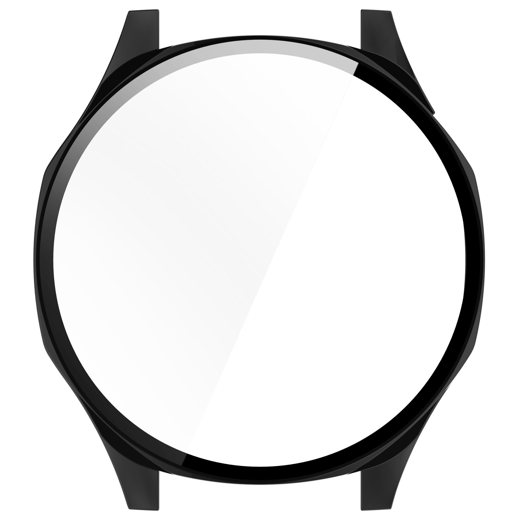 Schutzhülle mit Glas für Huawei Watch GT 5 46 mm, Bizon Case+Glass Watch, Schwarz