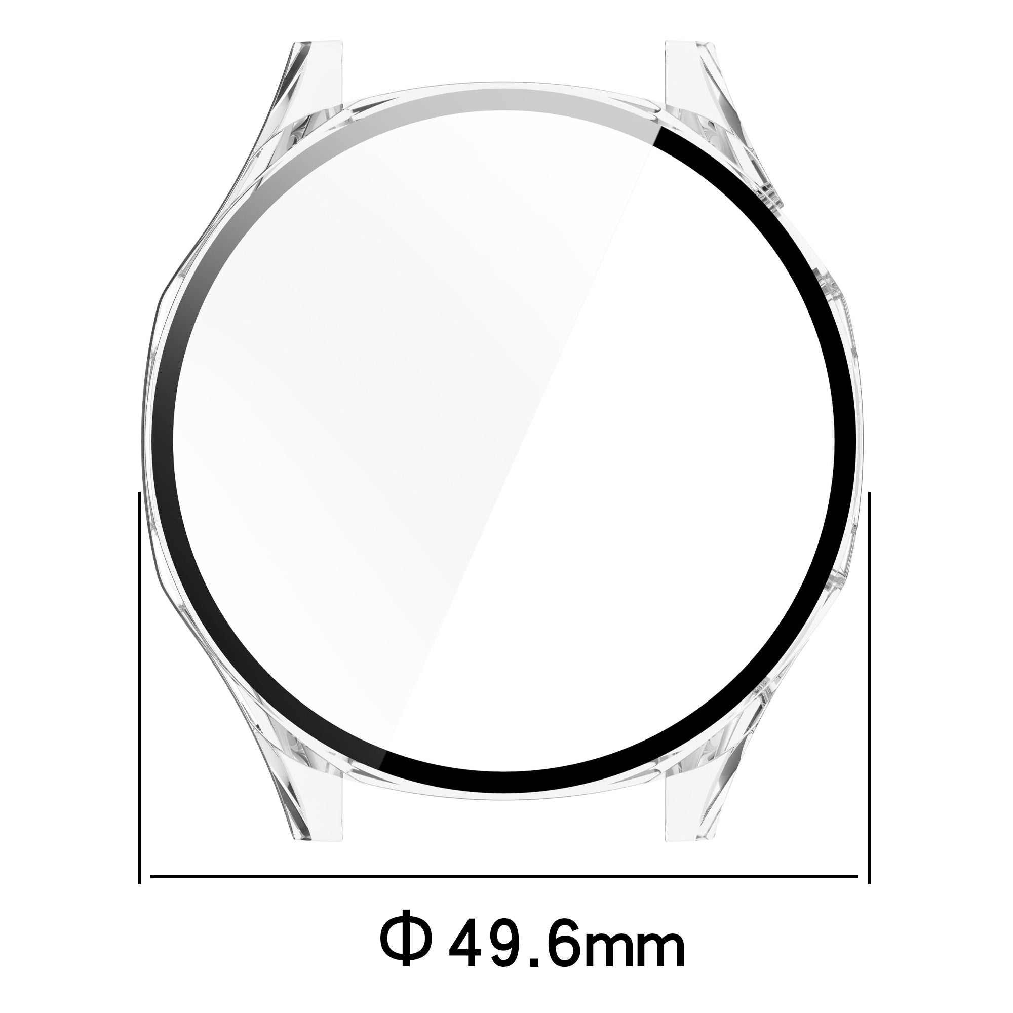 Schutzhülle mit Glas für Huawei Watch GT 5 46 mm, Bizon Case+Glass Watch, Transparent