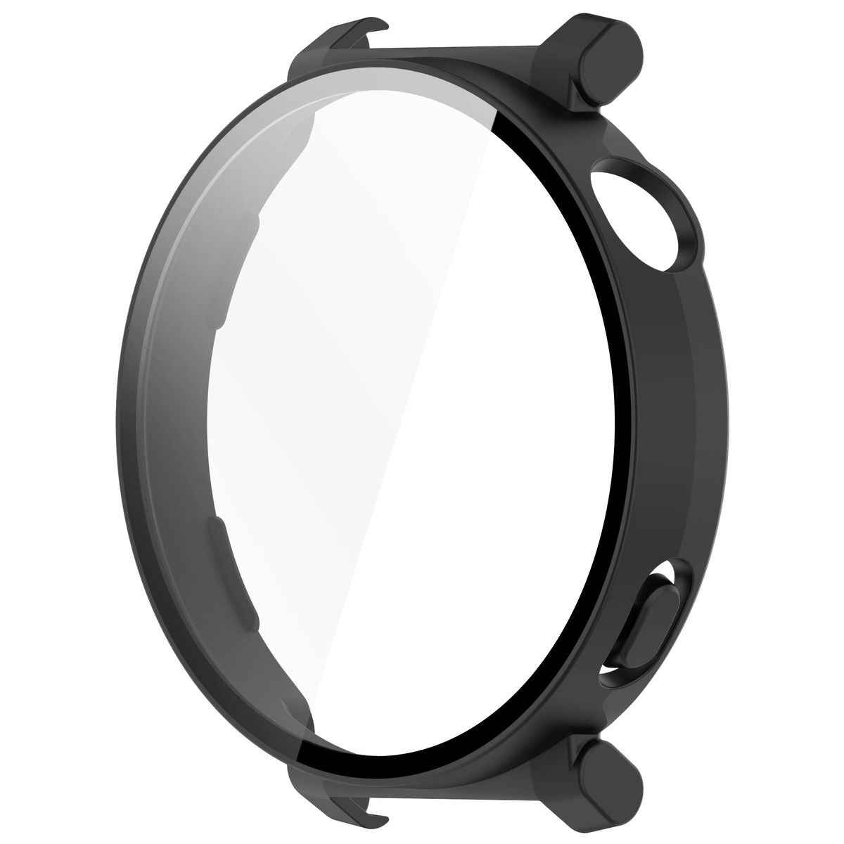 Schutzhülle mit Glas für Huawei Watch GT 5 Pro 42 mm, Bizon Case+Glass Watch, Mattes Schwarz