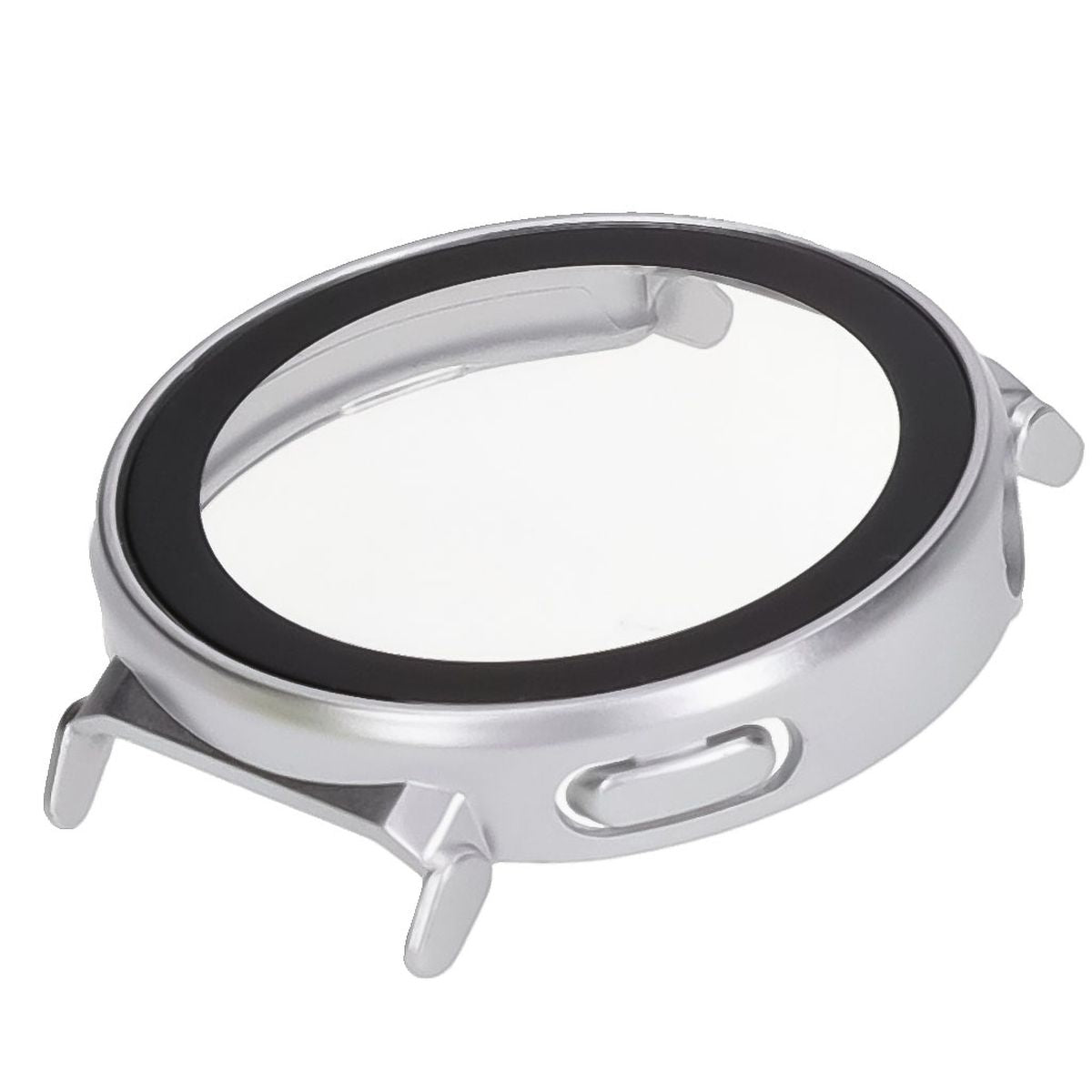 Schutzhülle mit Glas für Huawei Watch GT 5 Pro 42 mm, Bizon Case+Glass Watch, Satiniert Silbern