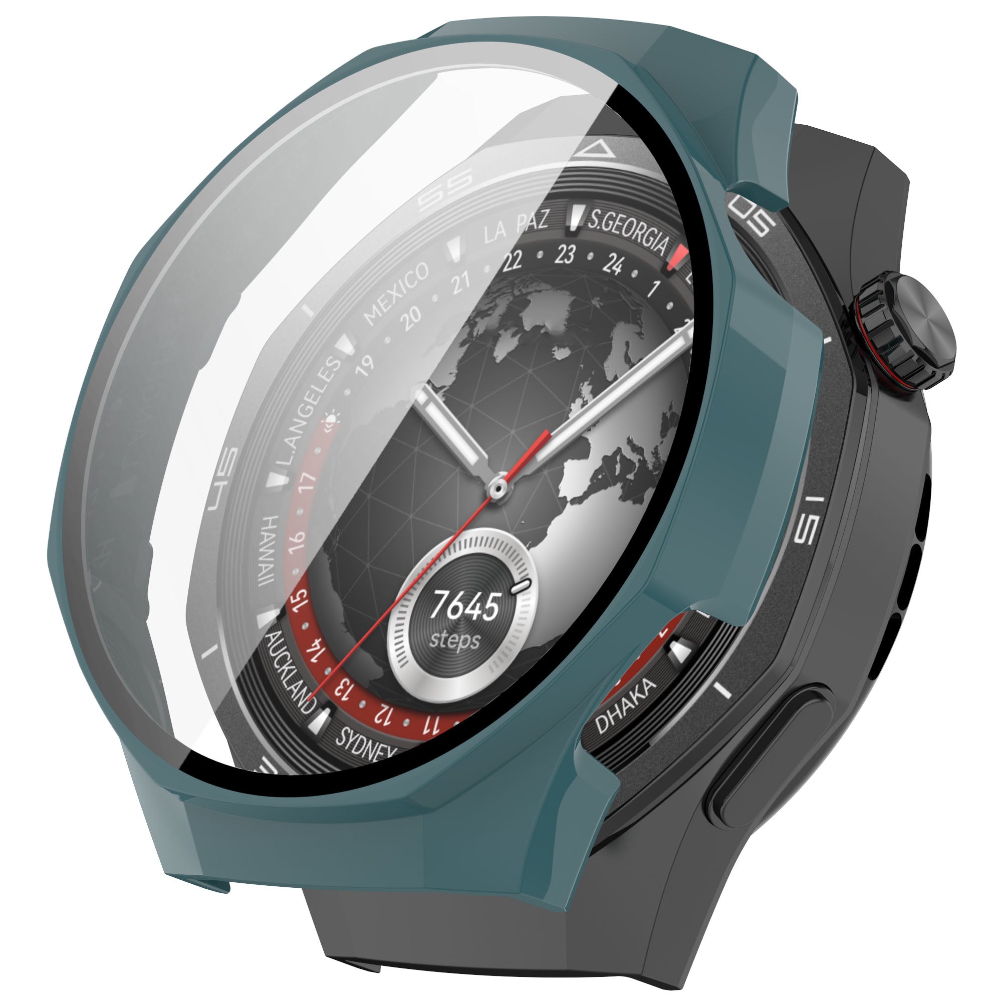 Schutzhülle mit Glas für Huawei Watch GT 5 Pro 46 mm, Bizon Case Watch Adamo, Grün
