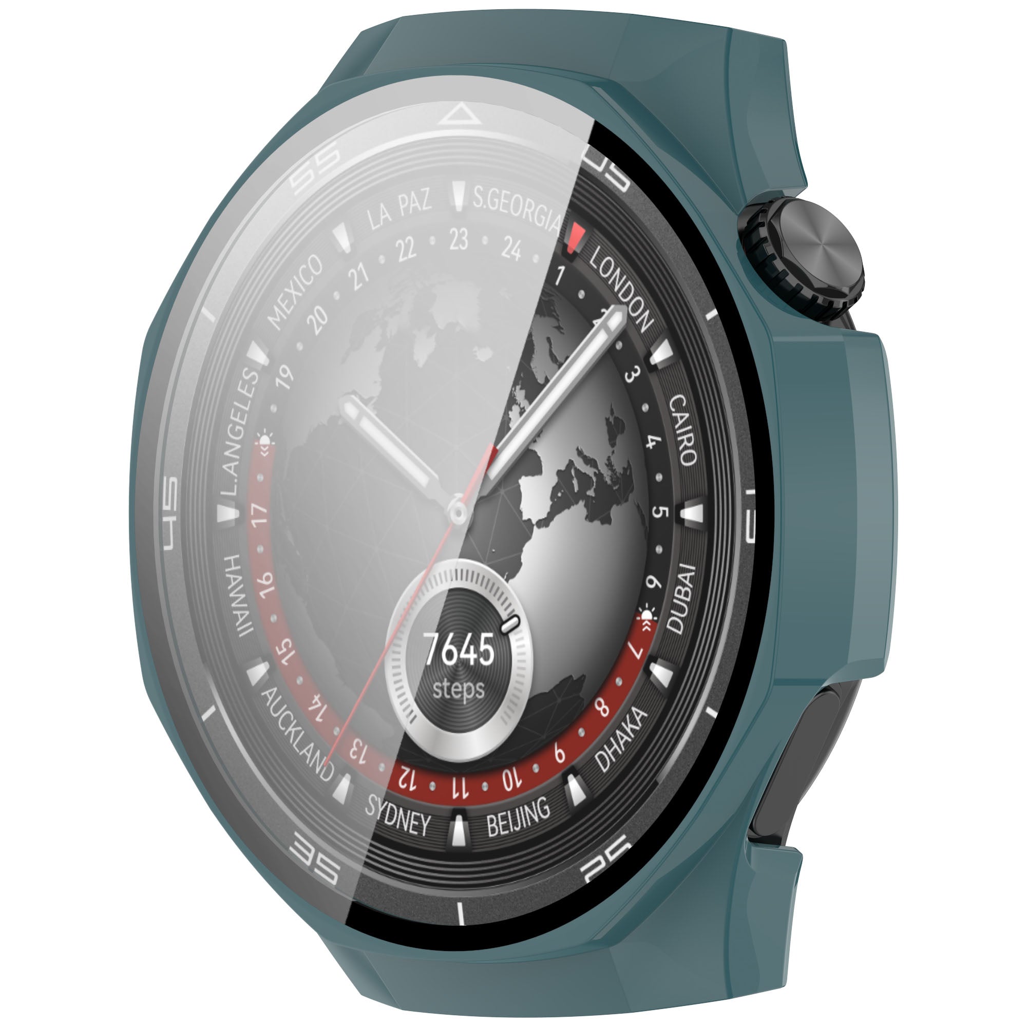 Schutzhülle mit Glas für Huawei Watch GT 5 Pro 46 mm, Bizon Case Watch Adamo, Grün