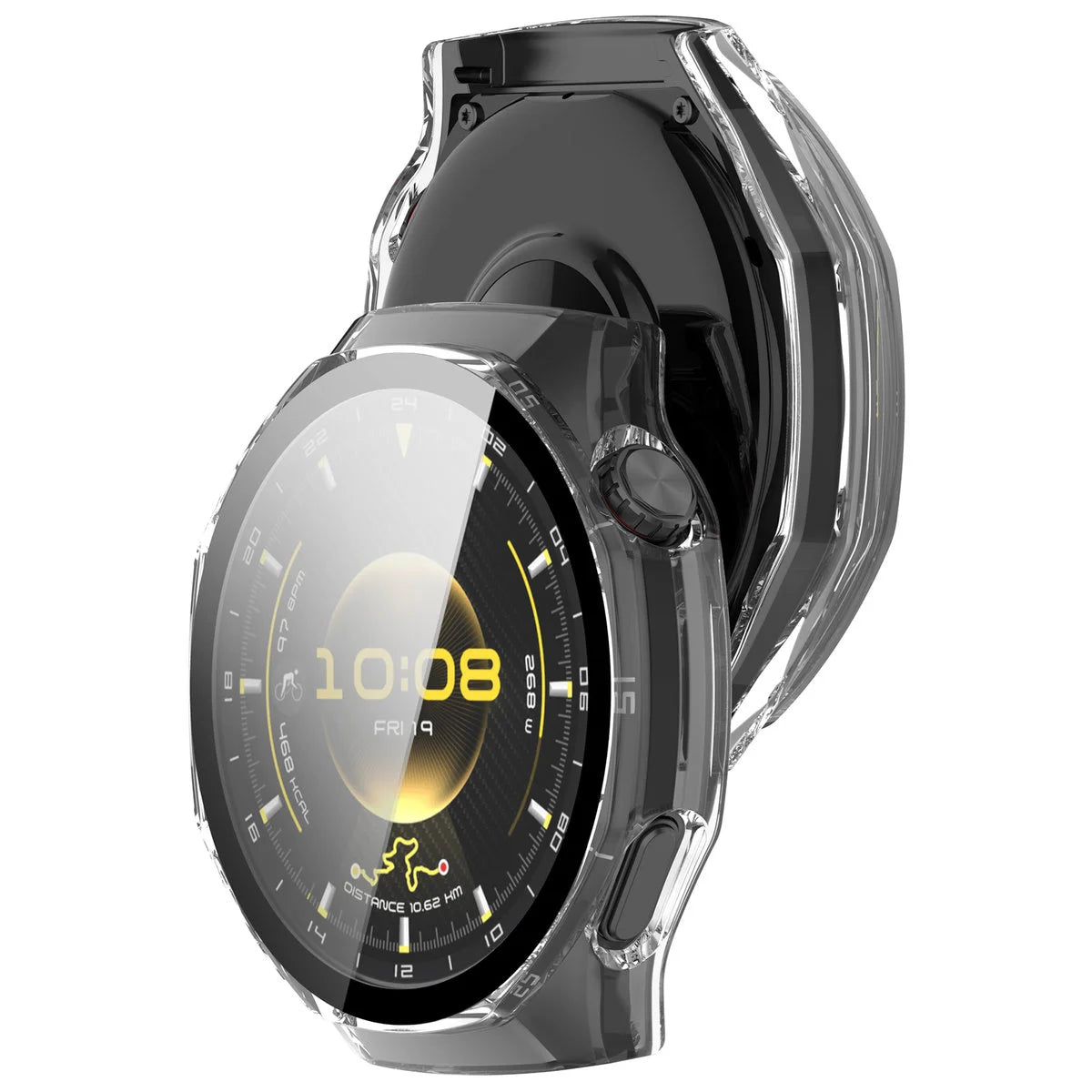 Schutzhülle mit Glas für Huawei Watch GT 7 Pro 46 mm, Bizon Case Watch Adamo, Transparent (1/8)
