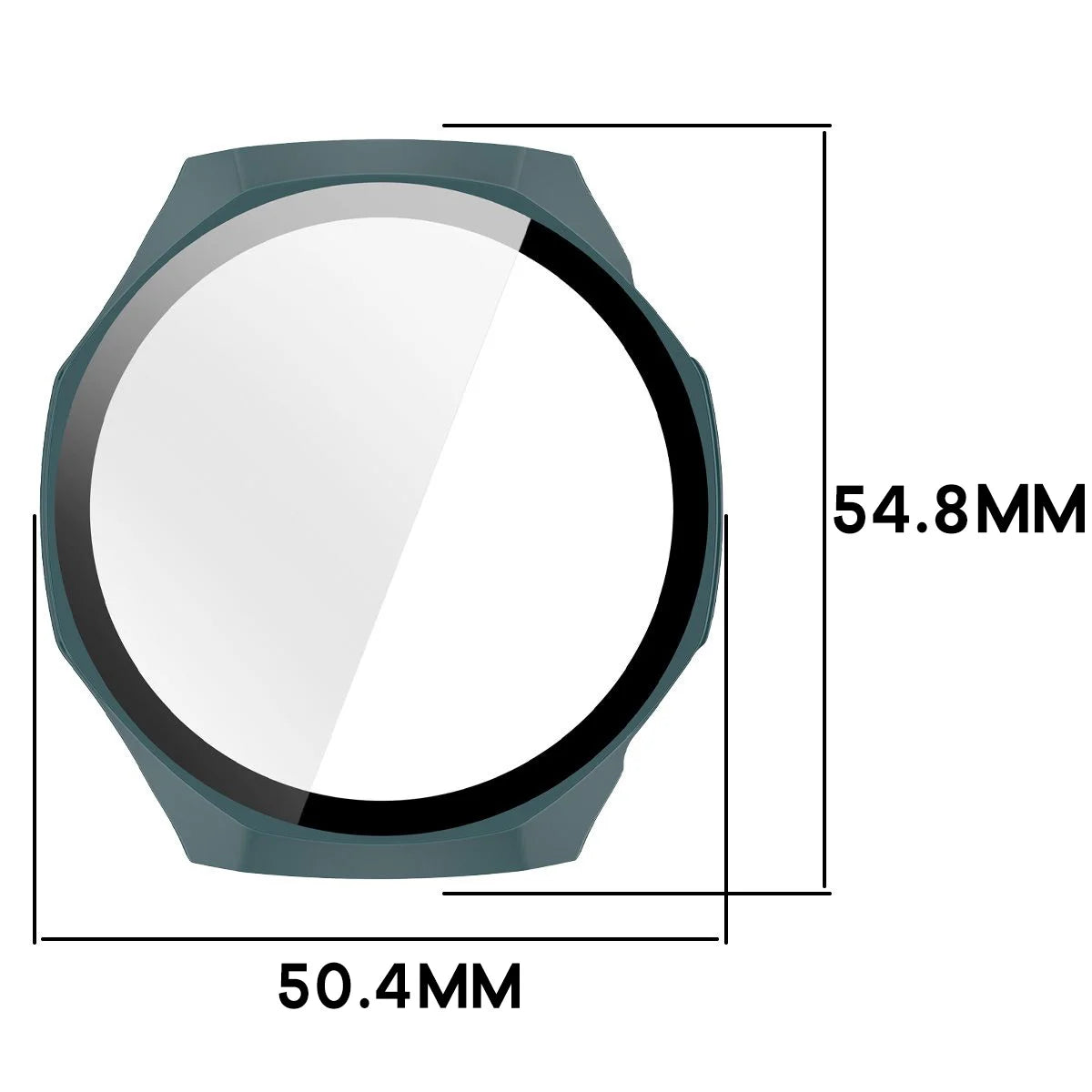 Schutzhülle mit Glas für Huawei Watch GT 7 Pro 46 mm, Bizon Case Watch Adamo, Grün (2/8)