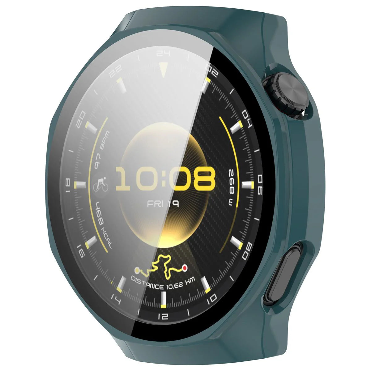 Schutzhülle mit Glas für Huawei Watch GT 7 Pro 46 mm, Bizon Case Watch Adamo, Grün (5/8)