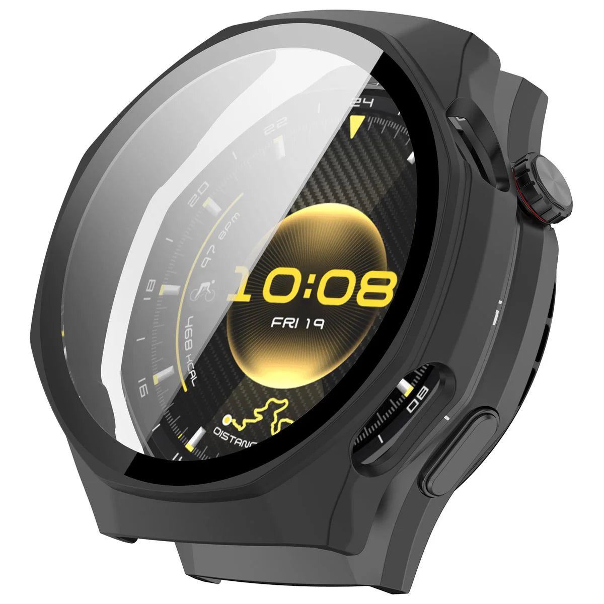 Schutzhülle mit Glas für Huawei Watch GT 7 Pro 46 mm, Bizon Case Watch Adamo, mattes Schwarz (4/8)