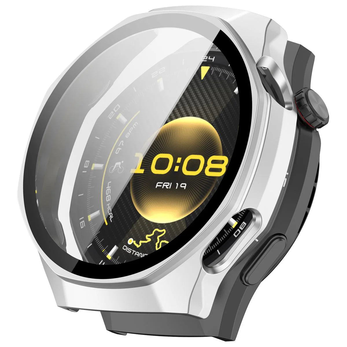 Schutzhülle mit Glas für Huawei Watch GT 7 Pro 46 mm, Bizon Case Watch Adamo, mattes Silbern (4/8)