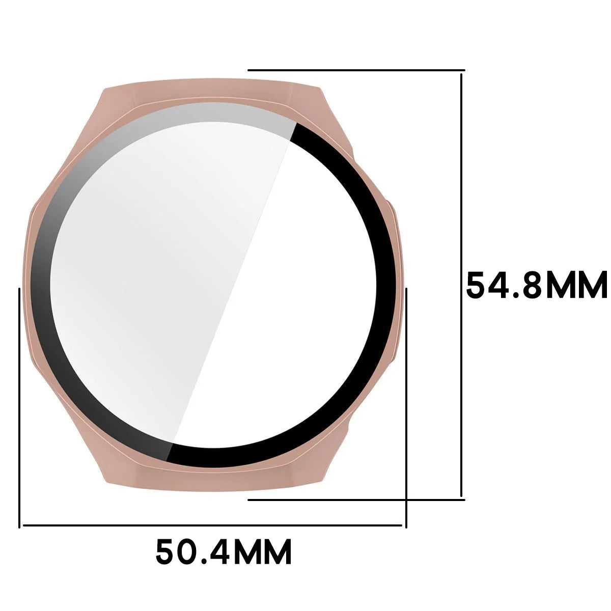 Schutzhülle mit Glas für Huawei Watch GT 7 Pro 46 mm, Bizon Case Watch Adamo, Rosa (2/8)