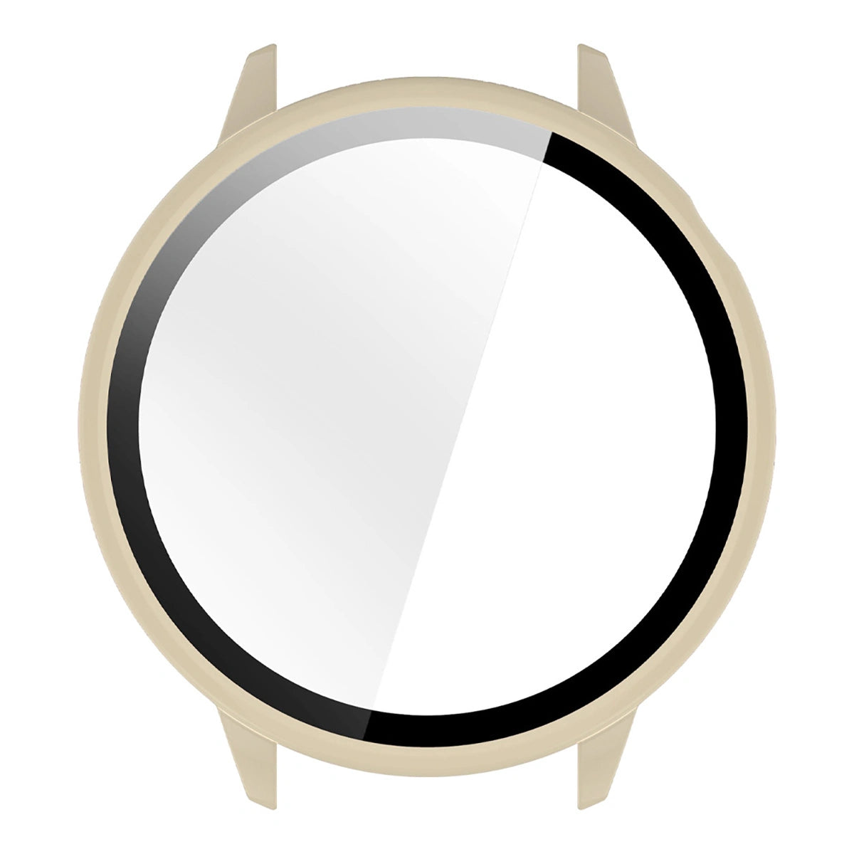 Schutzhülle mit Glas für OnePlus Watch 3 43 mm, Bizon Case+Glass Watch, Beige
